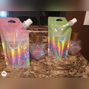 Global beauty Care Rose Quartz Jade And Amethyst Body Set